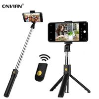 Wholesale Onvian selfie stick in wireless tripod with remote shutter mobile phone iphone huawei samsung and oneplus