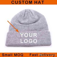 Wholesale small moq on sale winter D stitching acrylic material unisex fitted size sport warm hat custom cap beani