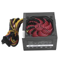 Wholesale Fans Coolings PC Power Supply W Desktop Computer Parts Accessories Red Fan Adjustable V