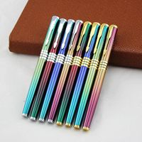 Wholesale Luxury Pen Holder Gold Silver Clip Metal Ink Pens For With mm Extra Fine Nib Writing Fountain Gift Box
