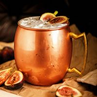 Wholesale 12 Moscow Mule Mug Stainless Steel Hammered Copper Mug for Beer Ice Coffee Tea Plating Hammered Drum Cocktail Drink Cups V2