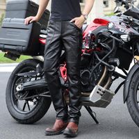 Wholesale Men s Pants Genuine Leather Men Tight Locomotive Trousers Korean Version Motorcycle Natural Sheep Skin