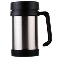 Wholesale Water Bottles Ml Oz Thermo Mug Stainless Steel Vacuum Flasks With Handle Cup Office Thermoses For Tea Insulated Black Silver S