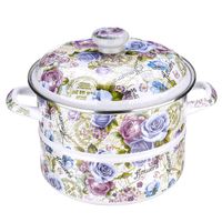 Wholesale Thick Ceramic Large Soup with Lid Porcelain Enamel Steamer Uncoated Pot Induction Cooker Universal steamer pot