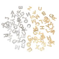 Wholesale Charms Random Stainless Steel A Z Letter Gold Alphabet Charm Pendants For Bracelet Necklace Crafts Making