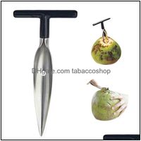 Wholesale Fruit Vegetable Tools Kitchen Kitchen Dining Bar Home Garden Stainless Steel Coconut Opener Manual Water Punch Tap Drill St Open Hole Cut