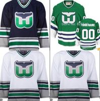 Wholesale 2017 Cheap Custom Hartford whalers Hockey Jerseys Customized All Stitched Any Name Any Number Green White Blue Men Women Youth Size XXS XL