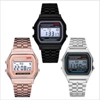Wholesale Watch F91w Steel Vintage Led Digital Sport Military Electronic Wrist Band Clock Women s Valentine s Day Poison