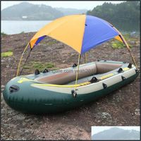 Wholesale Rafts Inflatable Paddling Water Sports Outdoorsrafts Inflatable Boats Outdoors Inflatable Boat Dinghy Awning Fishing Shade Er Sun Canopy F
