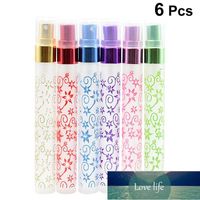Wholesale 6pcs ml Perfume Atomizer Portable Refillable Frosted Glass Empty Perfume Spray Bottles Green Rosy Purple Blue Red Golden