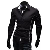 Wholesale Men s Luxury Fashion Casual Shirt Designer Edge Rolling Long Sleeve Dress Muscle Fit Color XXXL Shirts
