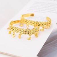 Wholesale Gold Plated Dubai Baby SMALL Bangle Child Bracelet For Kids African ChildrenJewelry Mideast Arab Cute Wedding Party Gift