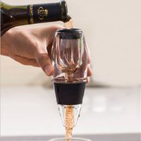 Wholesale NEWECO Friendly Deluxe Wine Aerator Tower Set Red Wine Glass Accessories Quick Magic Decanter With Gift Box Crystal Acrylics LLE12494