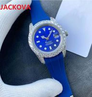 Wholesale Famous Full Rhinestone Rubber Silicone Watch Men Diamonds Mens iced out dsigner mechanical Automatic movement Reloj Watches