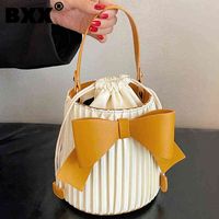 Wholesale Fashion Bag Tote Bowtie Pu Leather Crossbody Bucket s for Women Autumn Branded Shoulder Handbags Trending Luxury Hand Hu630