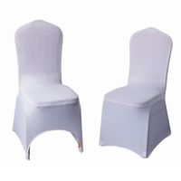Wholesale Chair Covers White Lycra Stretch Spandex Elastic Banquet Wedding El Party Decoration