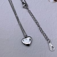 Wholesale 10 design mix High Quality Extravagant Jewelry Fashion heart G pendant necklace Stainless Steel Gold silver rose Plated For girls Women