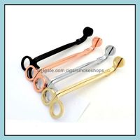Wholesale Scissors Hand Tools Home Garden Stainless Steel Snuffers Candle Wick Trimmer Rose Gold Cutter Oil Lamp Trim Scissor Gh189 Drop Delivery