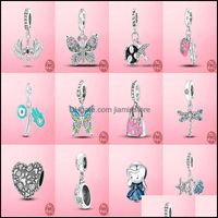 Wholesale Sier Loose Beads Jewelry Sterling Charms Paw Footprints Cat Love Heart Fit Pandora Bracelet Women Send Friend Drop Delivery Yme1