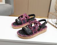 Wholesale Sandals women s leather summer new fairy style versatile super fire Street cake thick soled sports sandals women