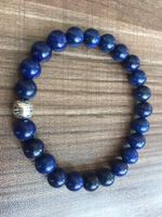Wholesale Charm Bracelets MM Lapis Lazuli Bracelet Nature Stone Round Bead Yoga Beads Prayer Silvers Accessories