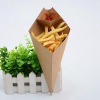 Wholesale French Fries Box Cone Chips Bag Chips Cup Party Take out Disposable Food Paper Package