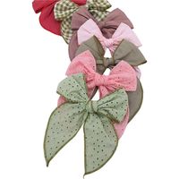 Wholesale Hair Accessories Fashion Linen Hairgrips Big Large Bow Hairpin For Women Girls Satin Trendy Ladies Clip Cute Barrette