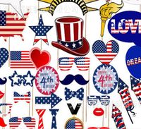Wholesale 41pcs Photo Props Banners American String Flag Party Independence Day Banner July th Home Decoration Photograph Supplies