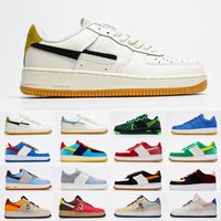 Wholesale With box Preferential Men Low Casual Shoes One Unisex Knit Euro High Women All White Black Red Leather Trainer Sneaker Skateboard Shoe