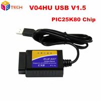 Wholesale Code Readers Scan Tools V04HU V04HU USB ELM327 PIC25K80 Chip EML V1 ODB2 Interface Diagnostic Tool OBD2 Scanner Super M