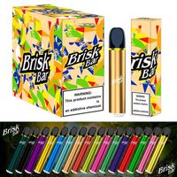 Wholesale Original Brisk Bar Disposable Electronic Cigarette Puffs Vape Pen ml Pod mAh Battery Huge Vapor Colors US Piece