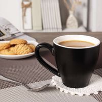 Wholesale 200ml European Style Coffee Cup Black Solid Matte Ceramic Mug Hotel Business Water
