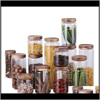 Wholesale Bulk Glass Food Box Dry Grain Tankclear Plastic Container Set With Kitchen Lids Storage Bottle Jars Wmtyxor Ij993 Qdsdr