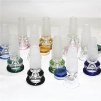 Wholesale Hookahs Glass Slides Bowl Pieces Bongs Bowls Funnel Rig Accessories Ceramic Nail mm mm mm Male Heady Smoking Water pipes dab rigs Bong Slide