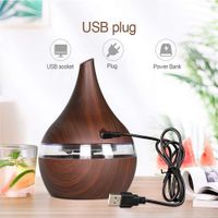 Wholesale Humidifiers Top Sale Mini USB Aroma Air Diffuser humidificador Essential Oil ml Wooden Grain