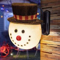 wall fit 2022 - Christmas Decorations 2pcs Snowman Porch Light Cover Year 2022 Wall Lamp Lampshade Fits Standard Outdoor Decor