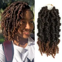 Wholesale 15 Strands Spring Twist Pre twisted Synthetic Hair Inch Passion Nubian Twist Crochet Hair Ombre Expression Braiding Hairfactory direct