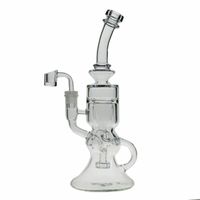 Wholesale SAML GLASS Hookahs Inch Tall FTK Torus Bong Klein Dab Rig Recycler Smoking Water Pipe joint size mm PG5175NEW