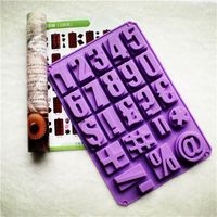 Wholesale Silicone Bakeware Alphabet Molds for Concrete Cement Capital Letter Number Mold Resin Cake Mold DIY Plaster Handmade Home Decor Tools Q2