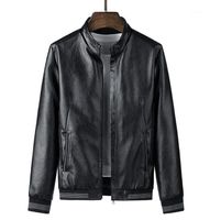 Wholesale Men s Fashion Simple Casual PU Leather Jacket Straight Leg Regular Spring And Autumn Jackets