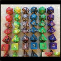 Wholesale Gambing Double Color Polyhedral Dice Set Dnd Rpg Game D4681220 D10 High Quality Pcsset D14 Zbi0O E1Csc