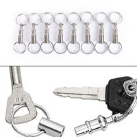Wholesale 5pcs Steel Chrome Plated Pull Apart Key Rings Detachable Key Ring Snap Lock Holder Removable Keyring Quick Release Keychain