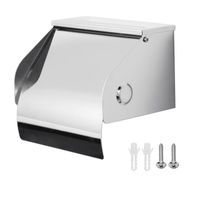 Wholesale Toilet Paper Holders With Cover Chrome Tissue Roll Dispenser Wall Holder Stainless Steel Bathroom Storage Mounted Dust Proof