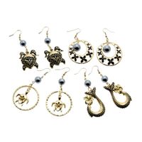 Wholesale New Trendy Hawaiian Pearl Earrings Accsori Turtle Flower Hook Earring For Vacation Part Gifts