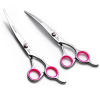 Wholesale Cat Accessories Dog Professional Grooming Kit Direct Thinning and Curved Pet Hair Scissors