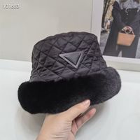 Wholesale Luxury Designers autumn and winter Bucket Hat wide brim plush material men cold cap Women slim caps styles available nice cool