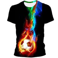 Wholesale High Quality Men s D Printed T Shirt Size Soccer Sports Casual Animation Short Sleeve Wear T Shirts