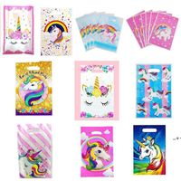 Wholesale Happy Birthday Printed Gift Bags Plastic Child Party Loot Bags Kids Favors Supplies Candy Bag NHB12669