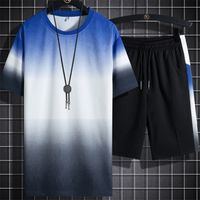Wholesale Mens Tracksuits Summer Clothes Two Piece Set Sportswear Oversize T shirt Shorts Track Clothing Male Sweatsuit Sports Suits XL XL