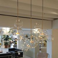 Wholesale Pendant Lamps Clear Glass Ball Chandeliers Art Deco Bubble Lamp Shades Led Hanging Light Modern Living Room Rustic Bar Stair Droplight Fixtu
